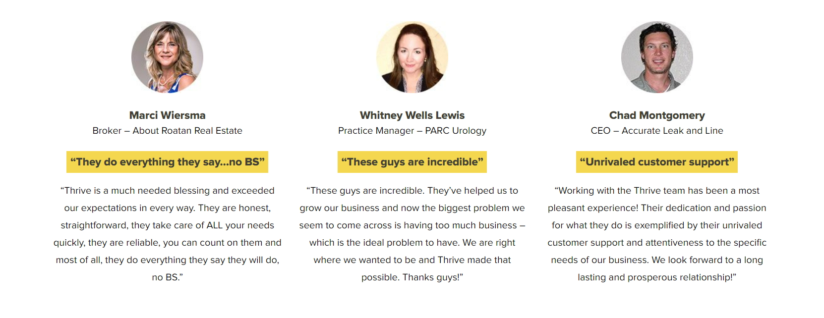 Thrive Internet Marketing Agency’s Client Review