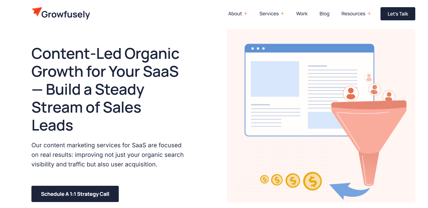 Growfusely’s B2B SaaS Content Marketing Services